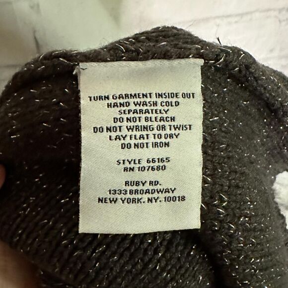 Ruby Rd Gray & Silver Sweater Vest with Faux Fur, Medium, NWT - Picture 7 of 7